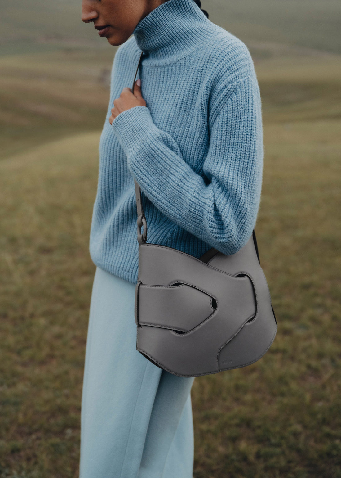 Polene Nodde Hobo Smooth Stone