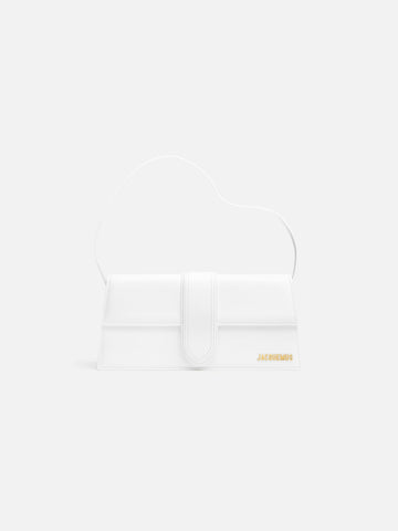Jacquemus The Long Bambino Smooth Leather Structured Shoulder Bag White