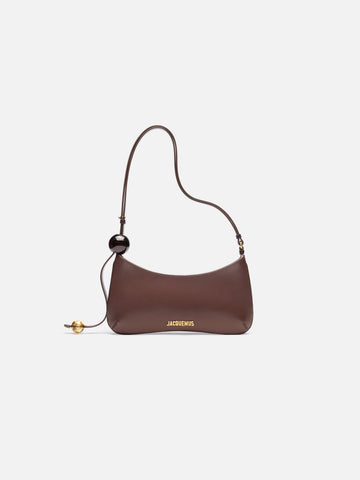 Jacquemus The Bisou Perle Beaded Shoulder Bag Medium Brown