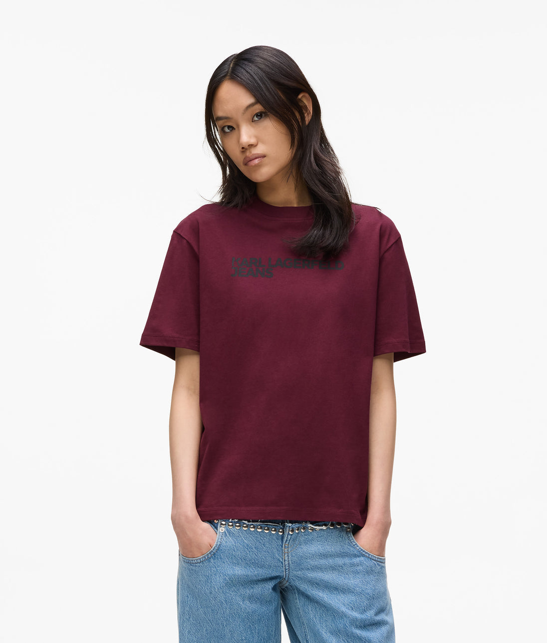 KarlLagerfeld Western Shoulder Bag Zinfandel