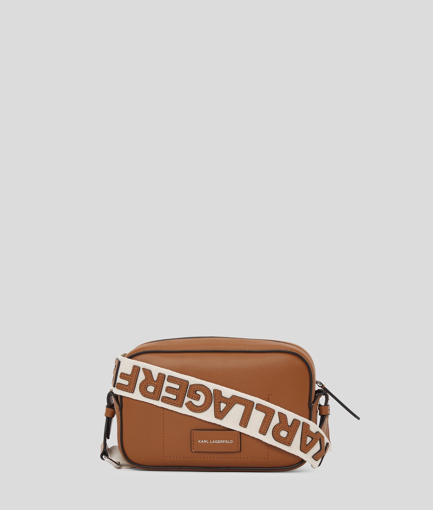 KarlLagerfeld Kcircle Perforated Crossbody Bag Dark Tan