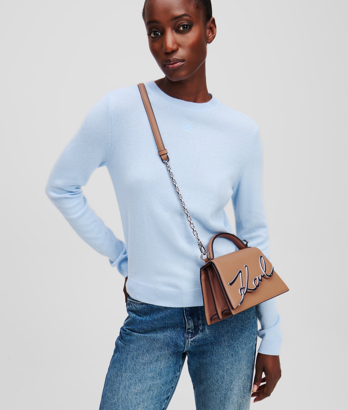 KarlLagerfeld Ksignature Small Crossbody Bag Terra
