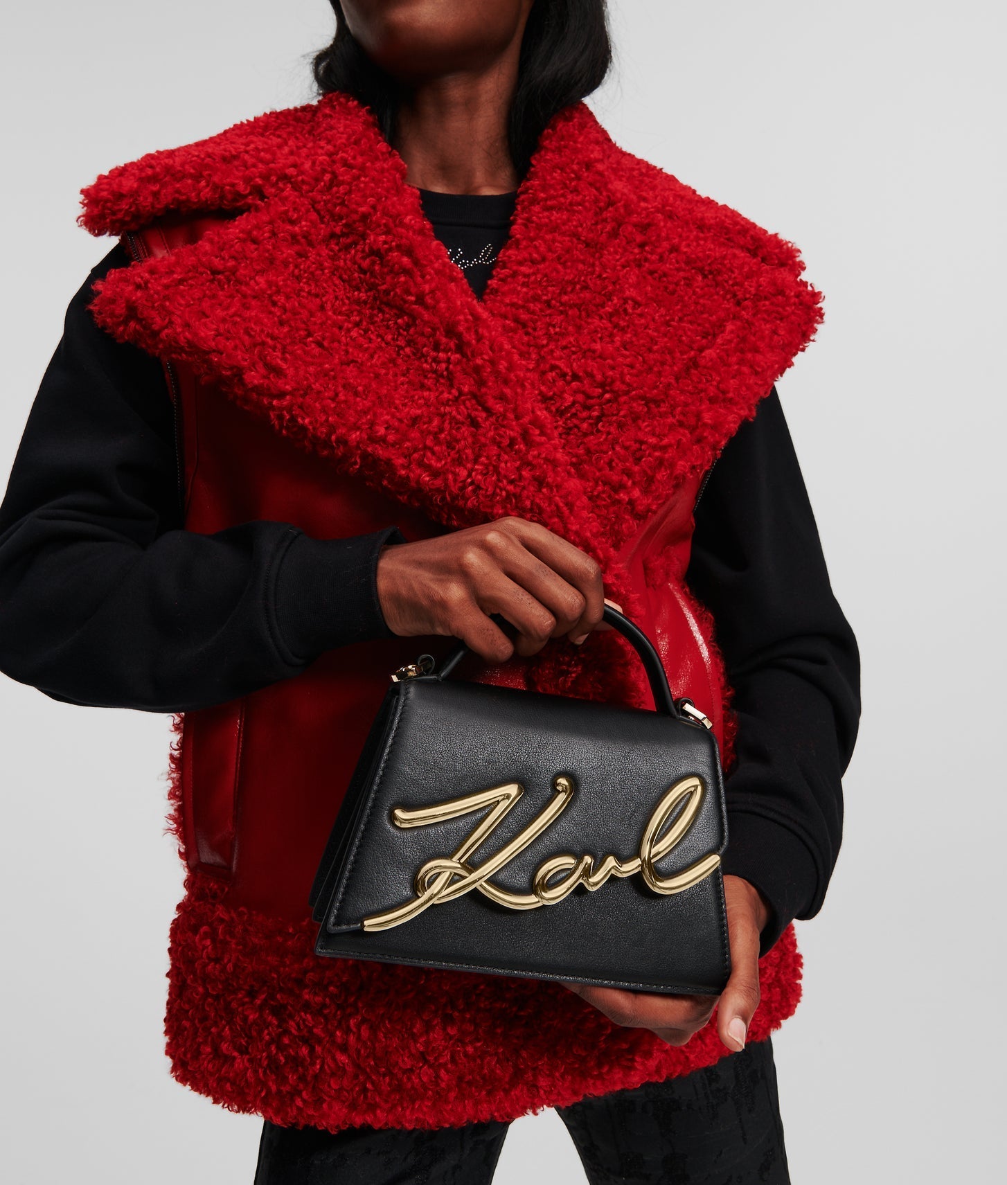 KarlLagerfeld Ksignature Small Crossbody Bag Black/Gold