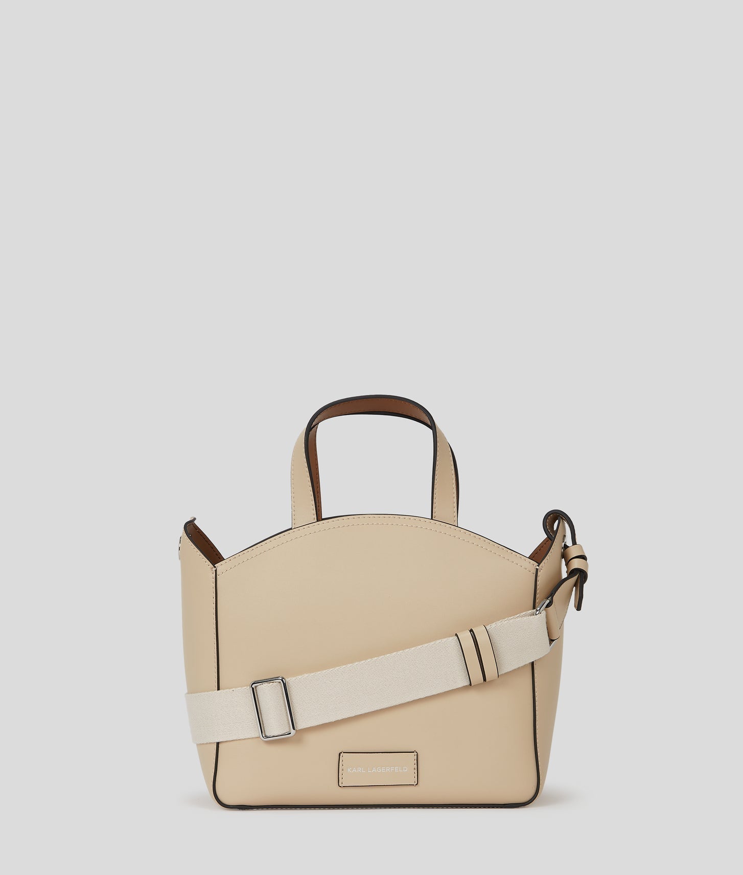 KarlLagerfeld Kcircle Perforated Small Tote Bag Trench Beige