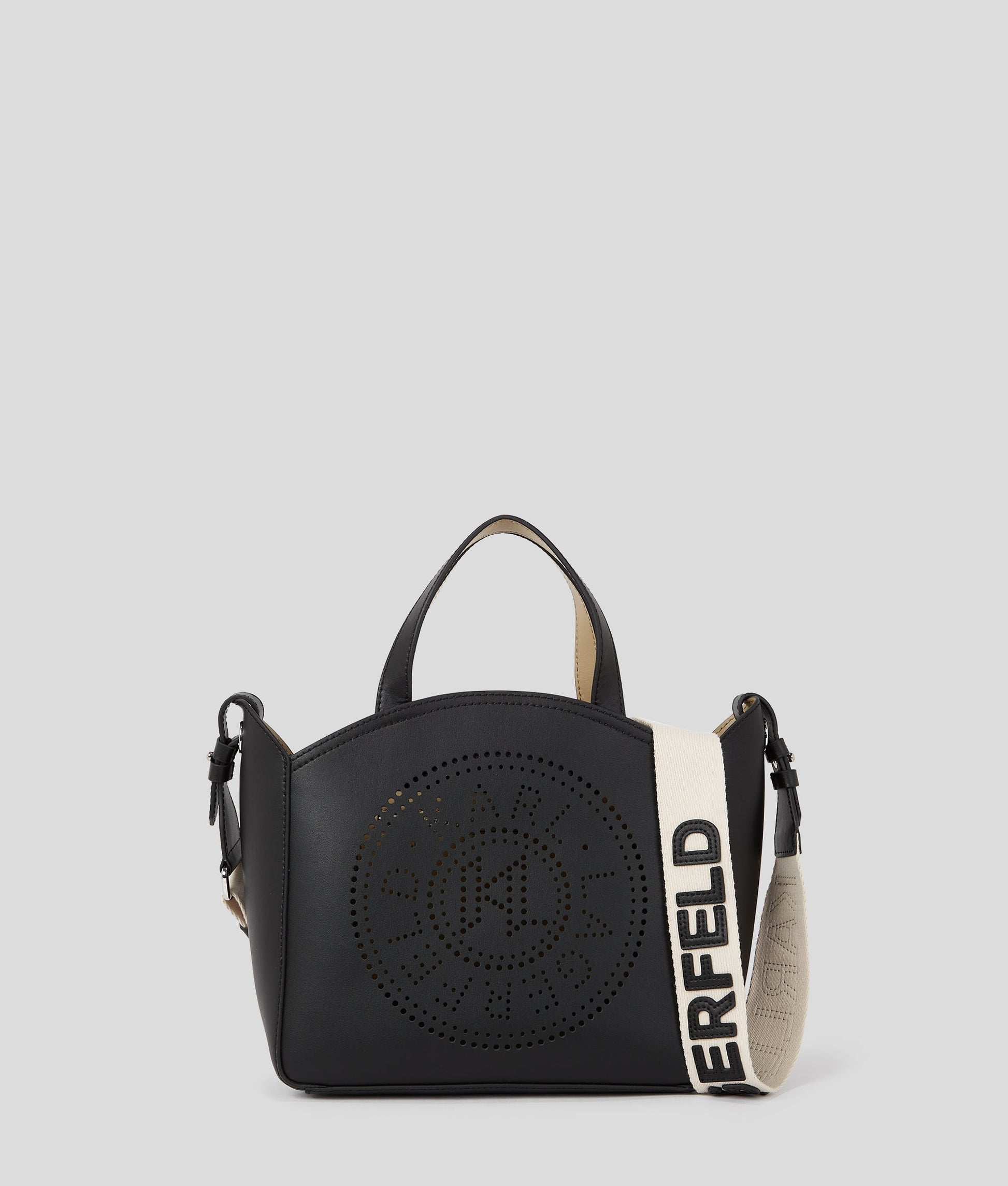 KarlLagerfeld Kcircle Perforated Small Tote Bag Black