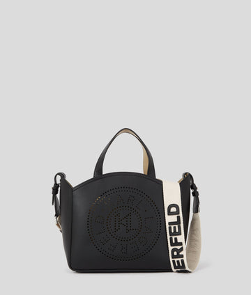 KarlLagerfeld Kcircle Perforated Small Tote Bag Black
