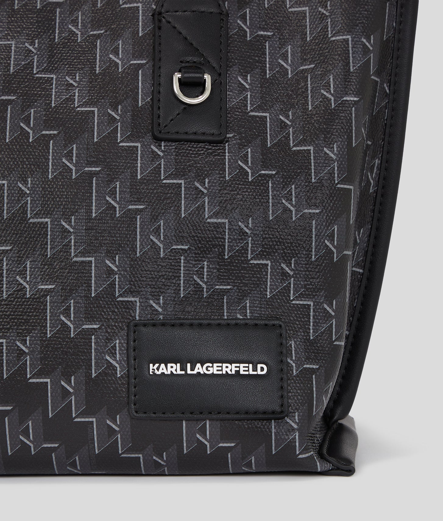 KarlLagerfeld Kvoyage Small Tote Bag Black Monogram