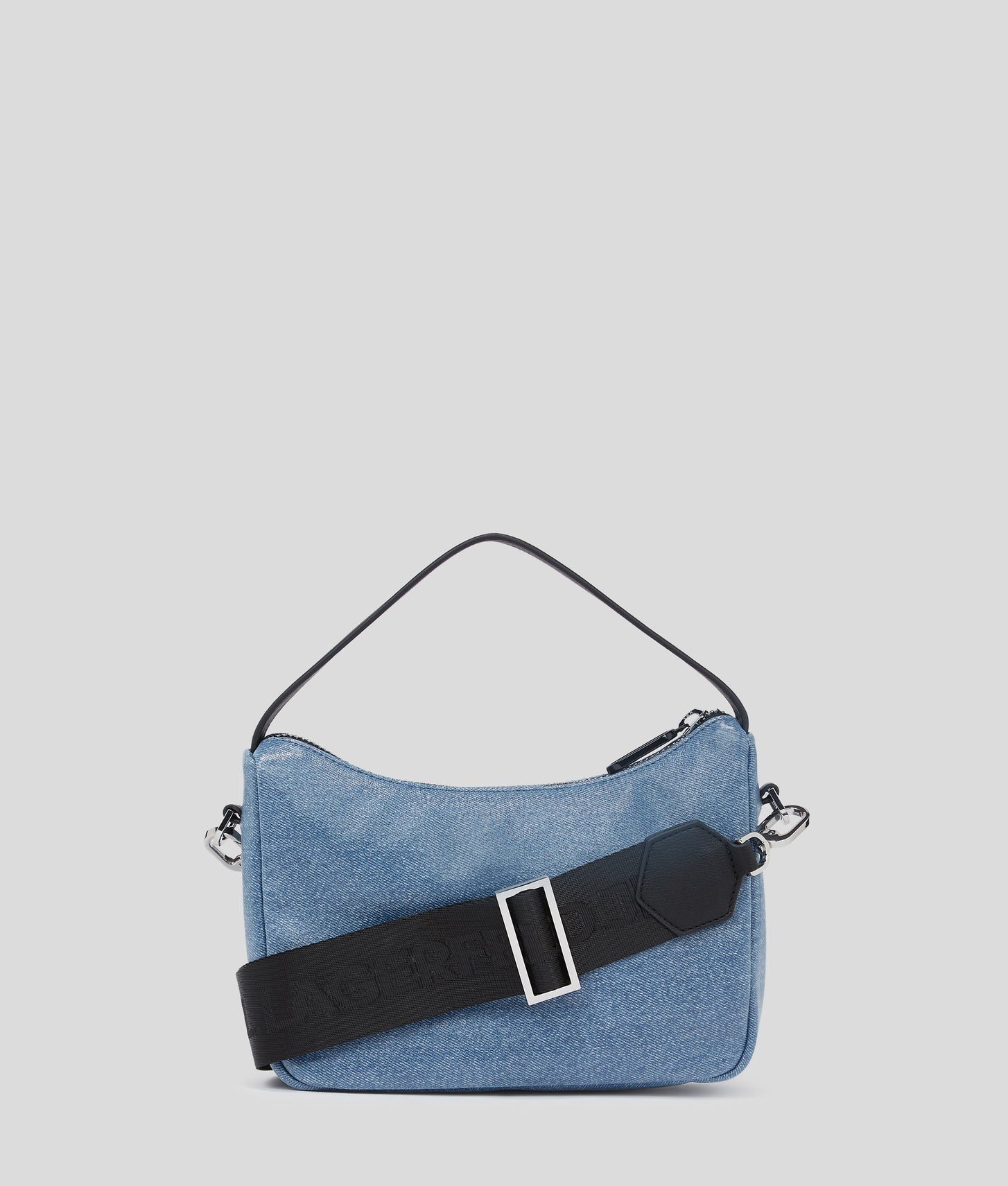 KarlLagerfeld Klj Box Logo Coated Mini Hobo Bag Coated Blue