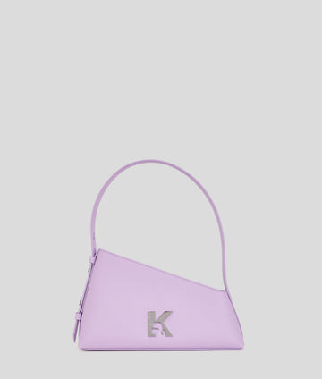 KarlLagerfeld Geo Leather Shoulder Bag Lavendula