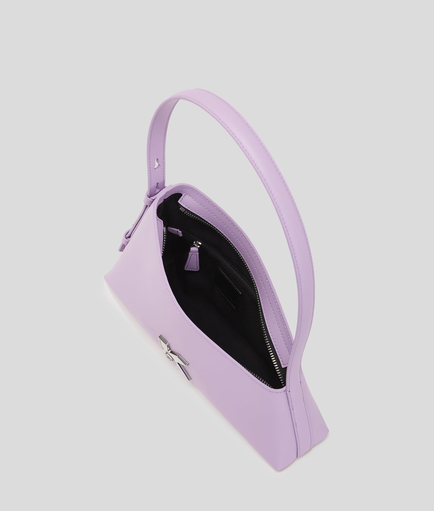 KarlLagerfeld Geo Leather Shoulder Bag Lavendula