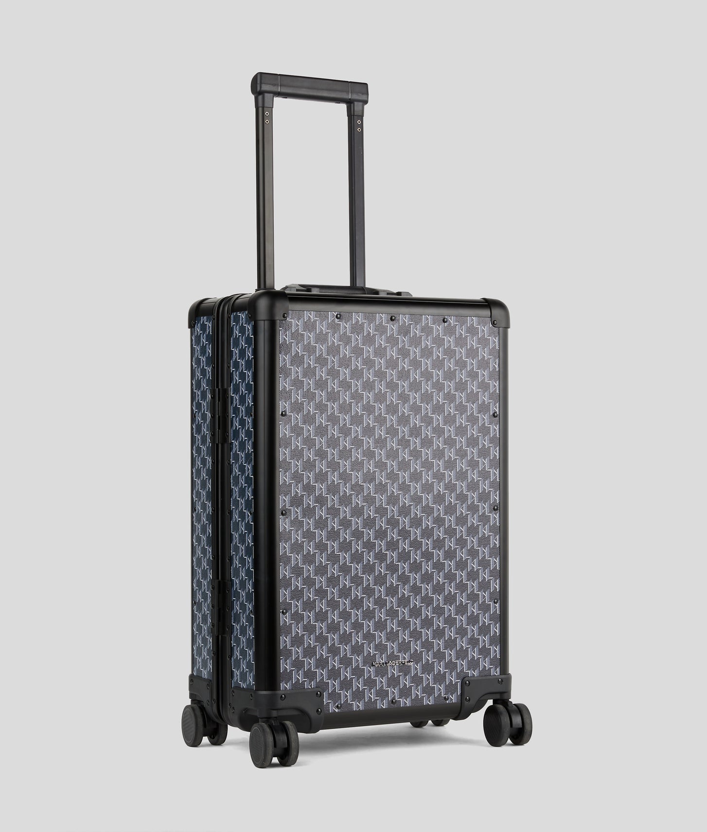 KarlLagerfeld Kvoyage Hard-Shell Trolley Case Navy Blue Monogram