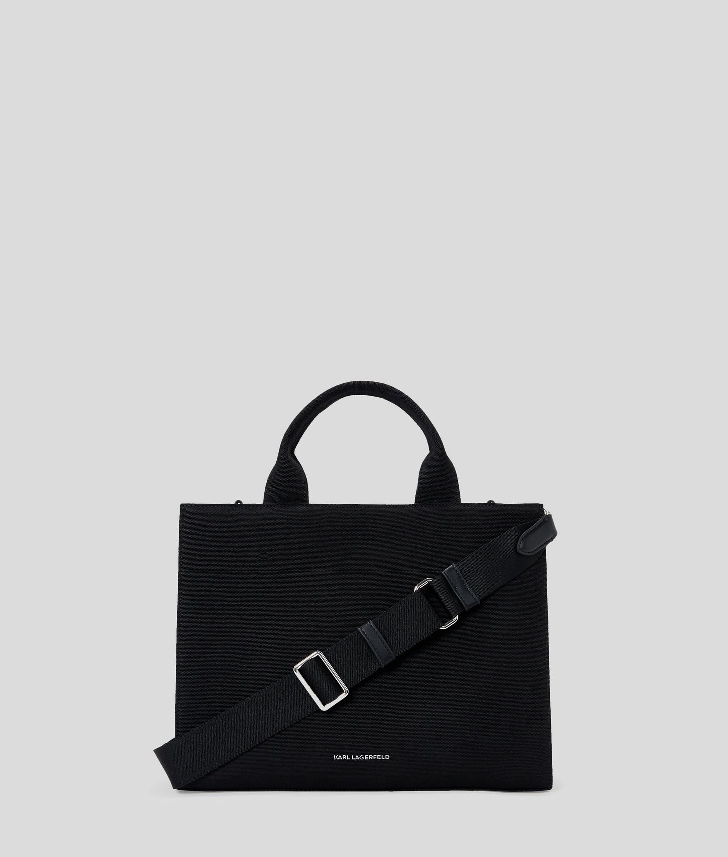 KarlLagerfeld Kautograph Square Medium Tote Bag Black Embellishment