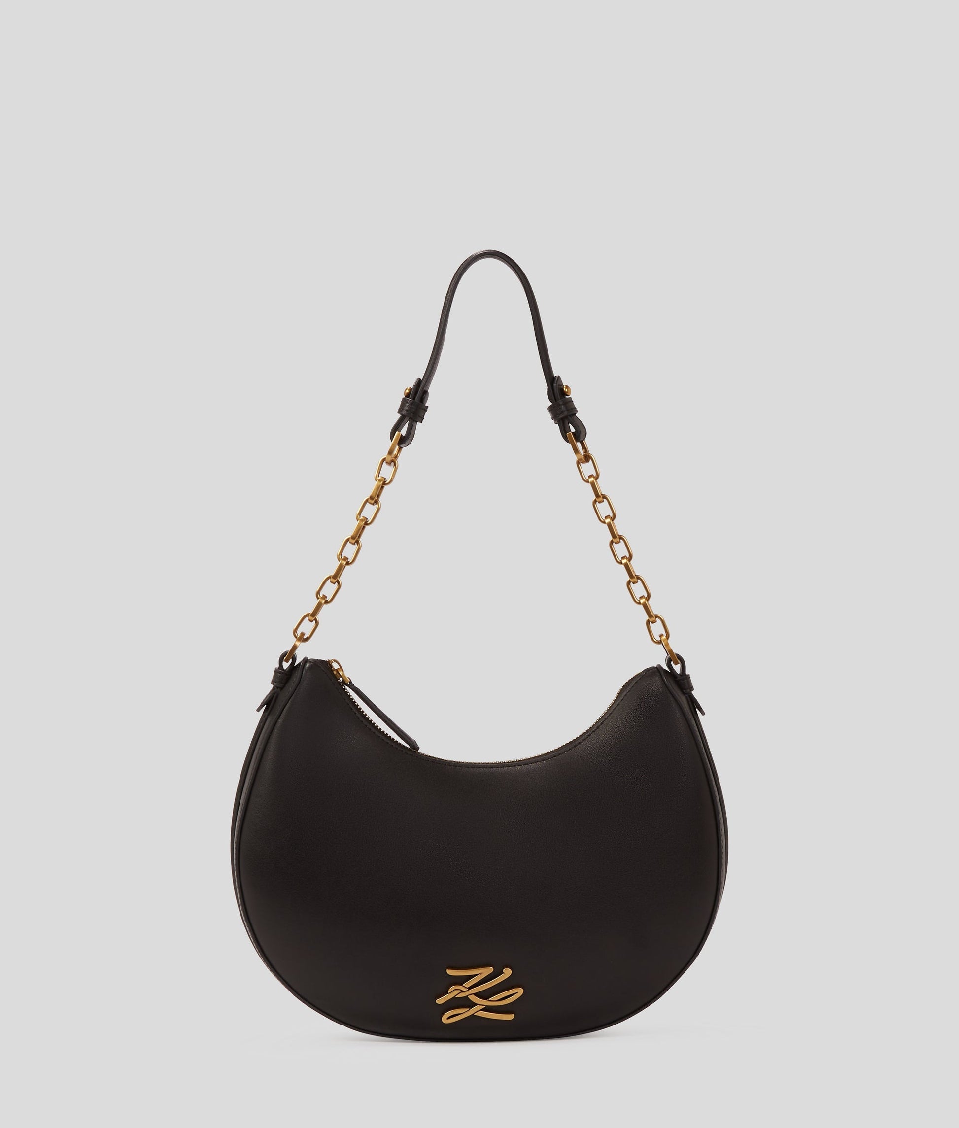 KarlLagerfeld Kautograph Moon Shoulder Bag Black