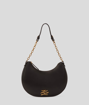 KarlLagerfeld Kautograph Moon Shoulder Bag Black