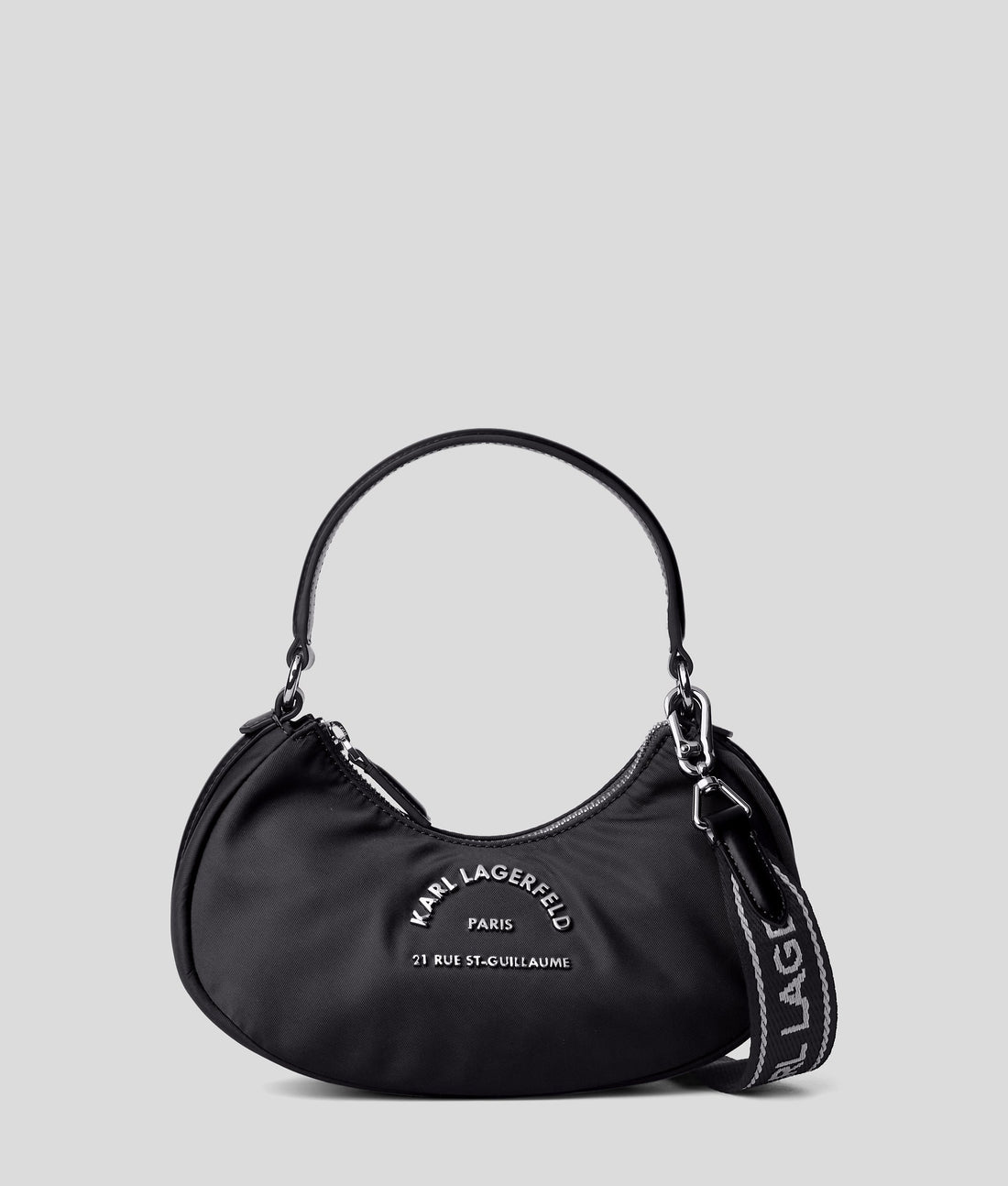 KarlLagerfeld Rue St-Guillaume Moon Crossbody Bag Black
