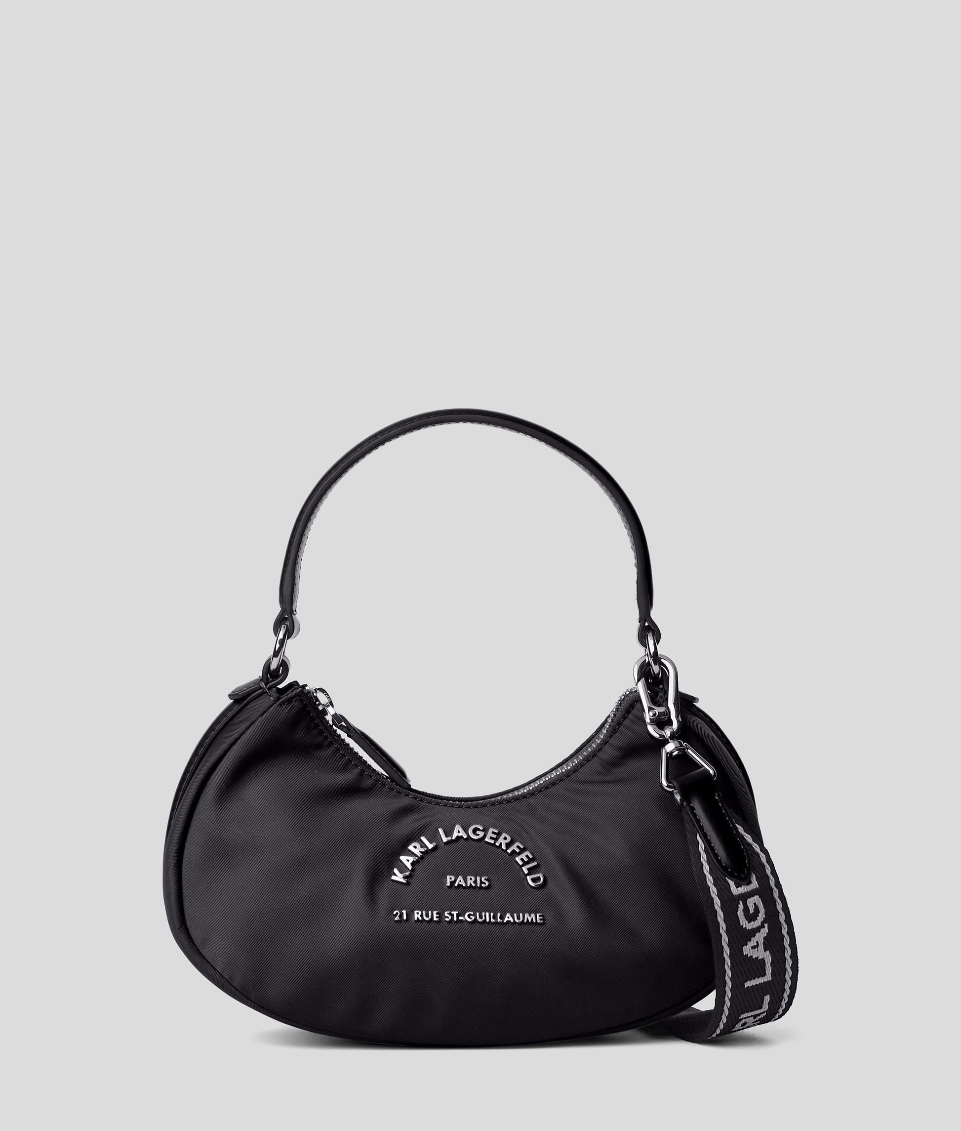 KarlLagerfeld Rue St-Guillaume Moon Crossbody Bag Black