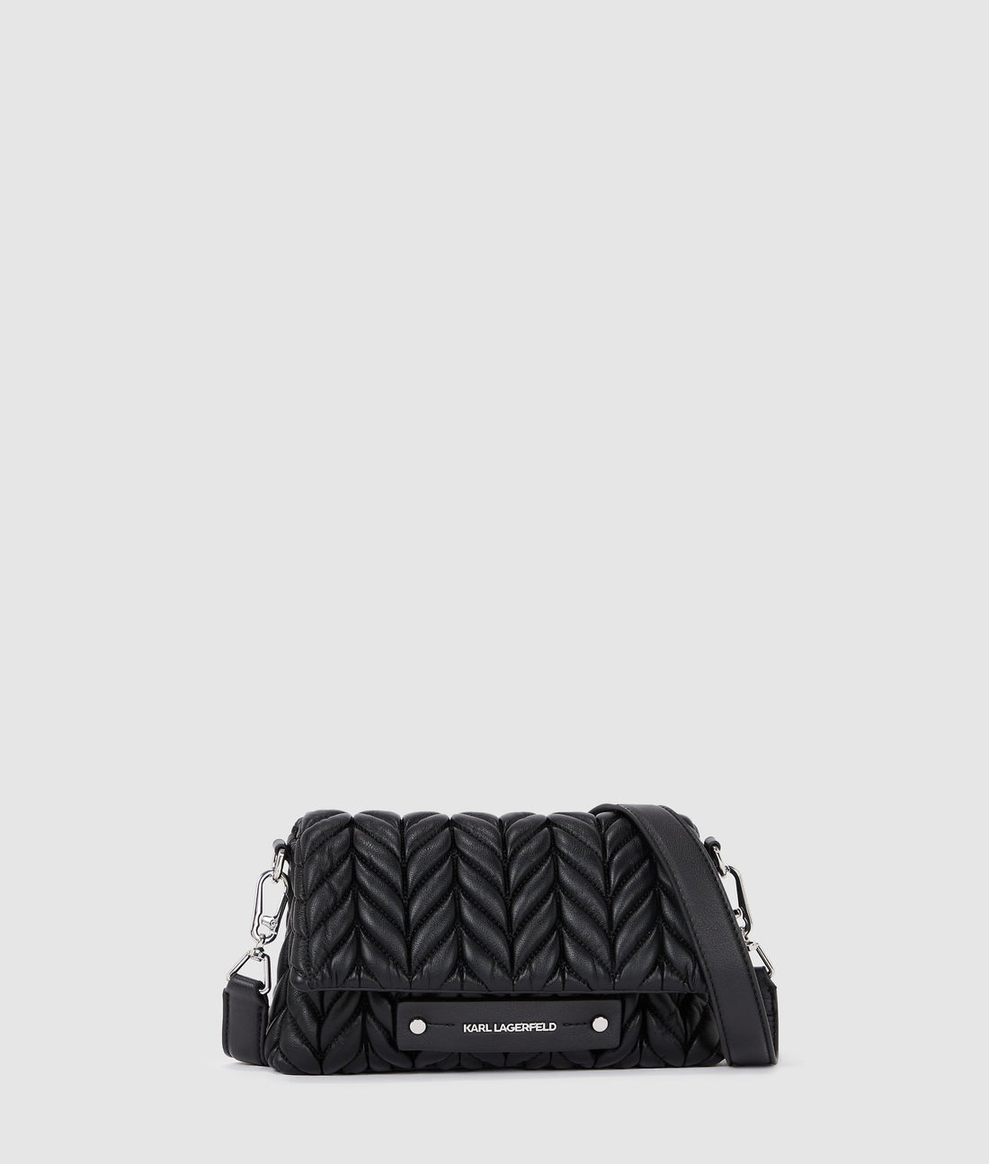 KarlLagerfeld Kweave Crossbody Bag Black-Nickel