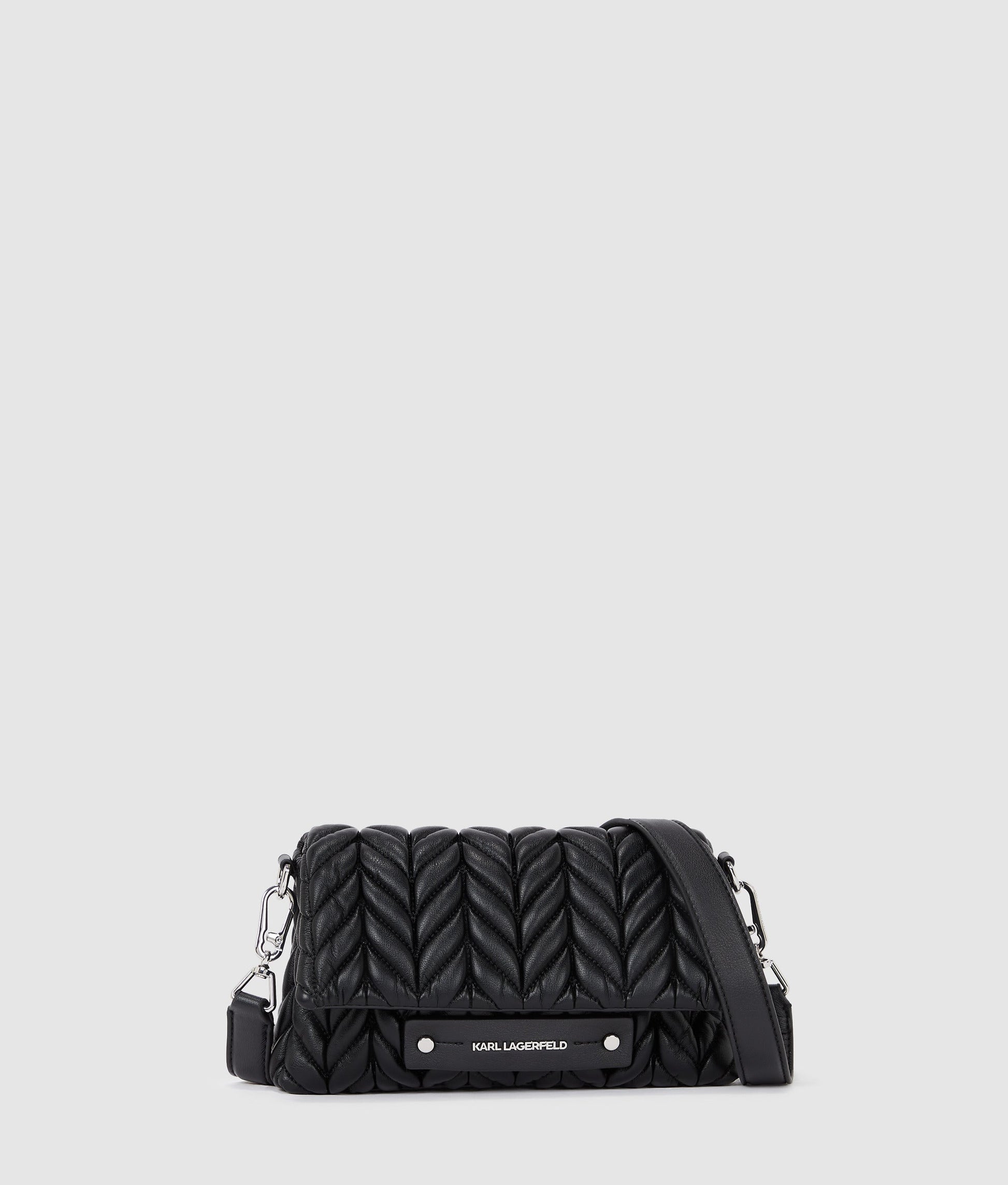 KarlLagerfeld Kweave Crossbody Bag Black-Nickel