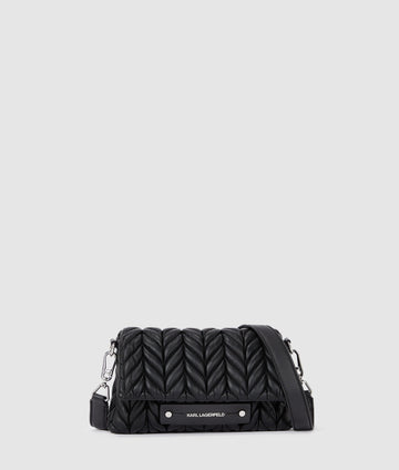 KarlLagerfeld Kweave Crossbody Bag Black-Nickel