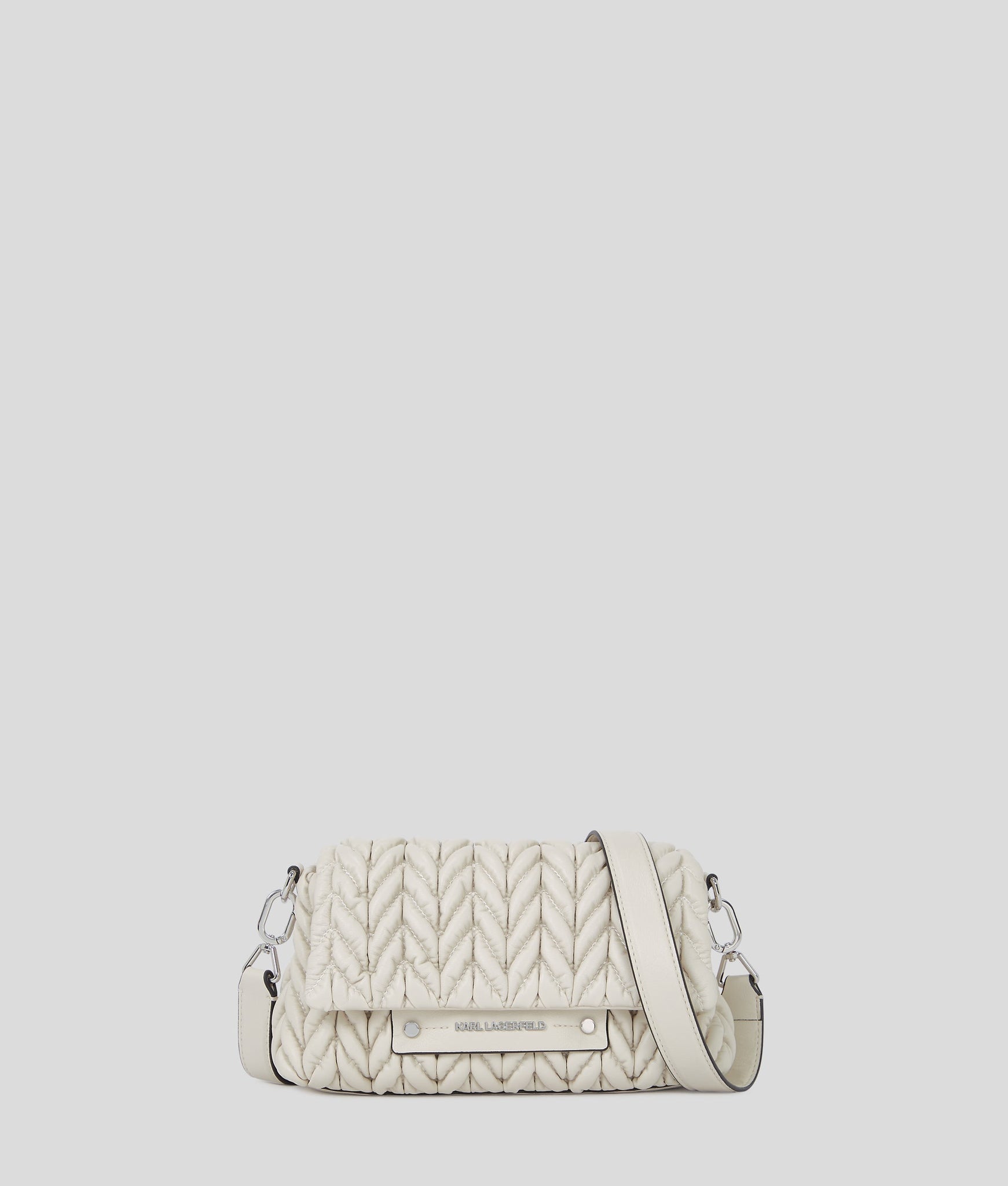KarlLagerfeld Kweave Crossbody Bag Cement