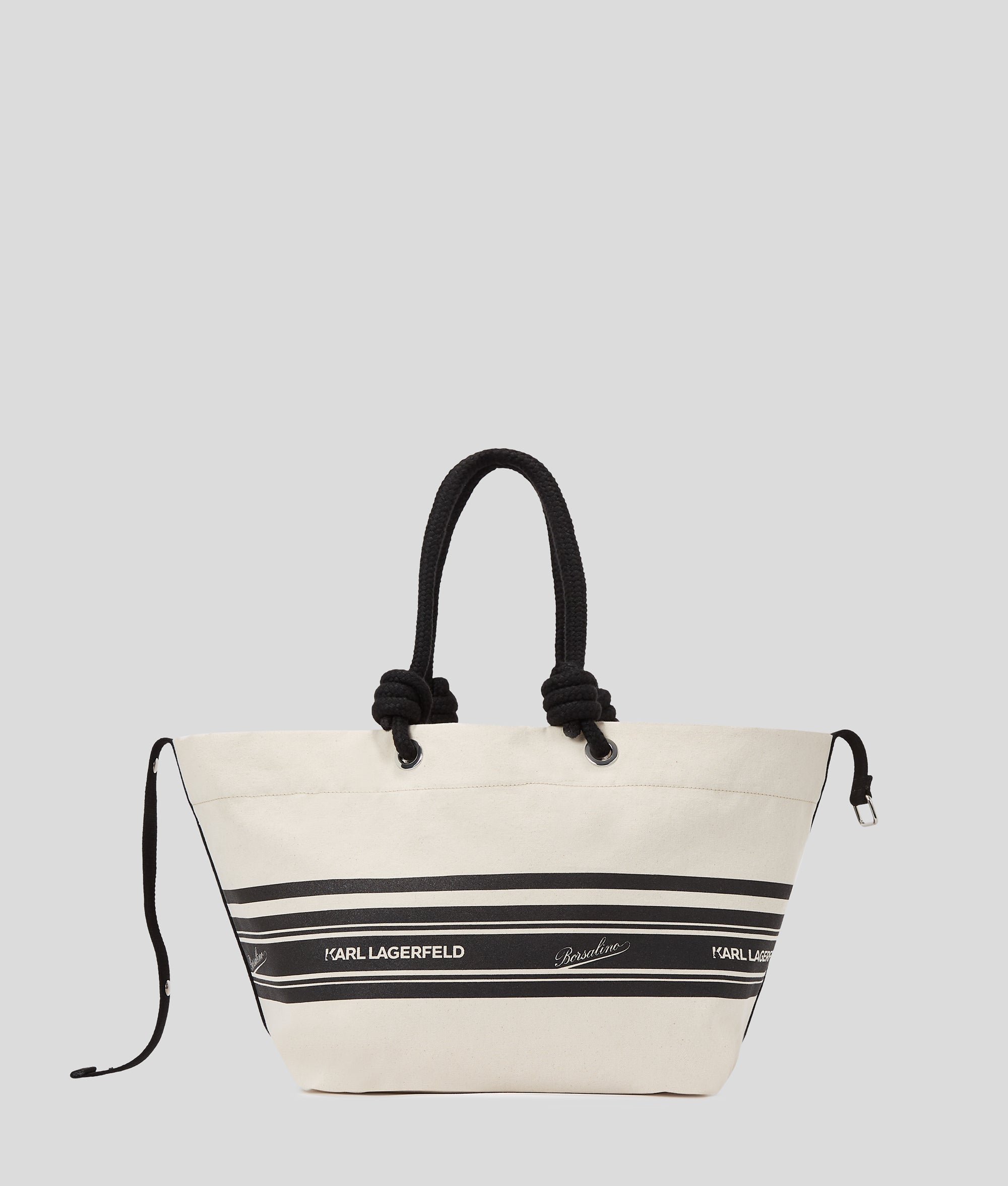 KarlLagerfeld Kl X Borsalino Beach Tote Bag Black/Natural