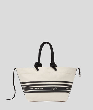 KarlLagerfeld Kl X Borsalino Beach Tote Bag Black/Natural