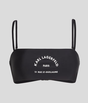 KarlLagerfeld Logo Mesh Beach Tote Bag Black