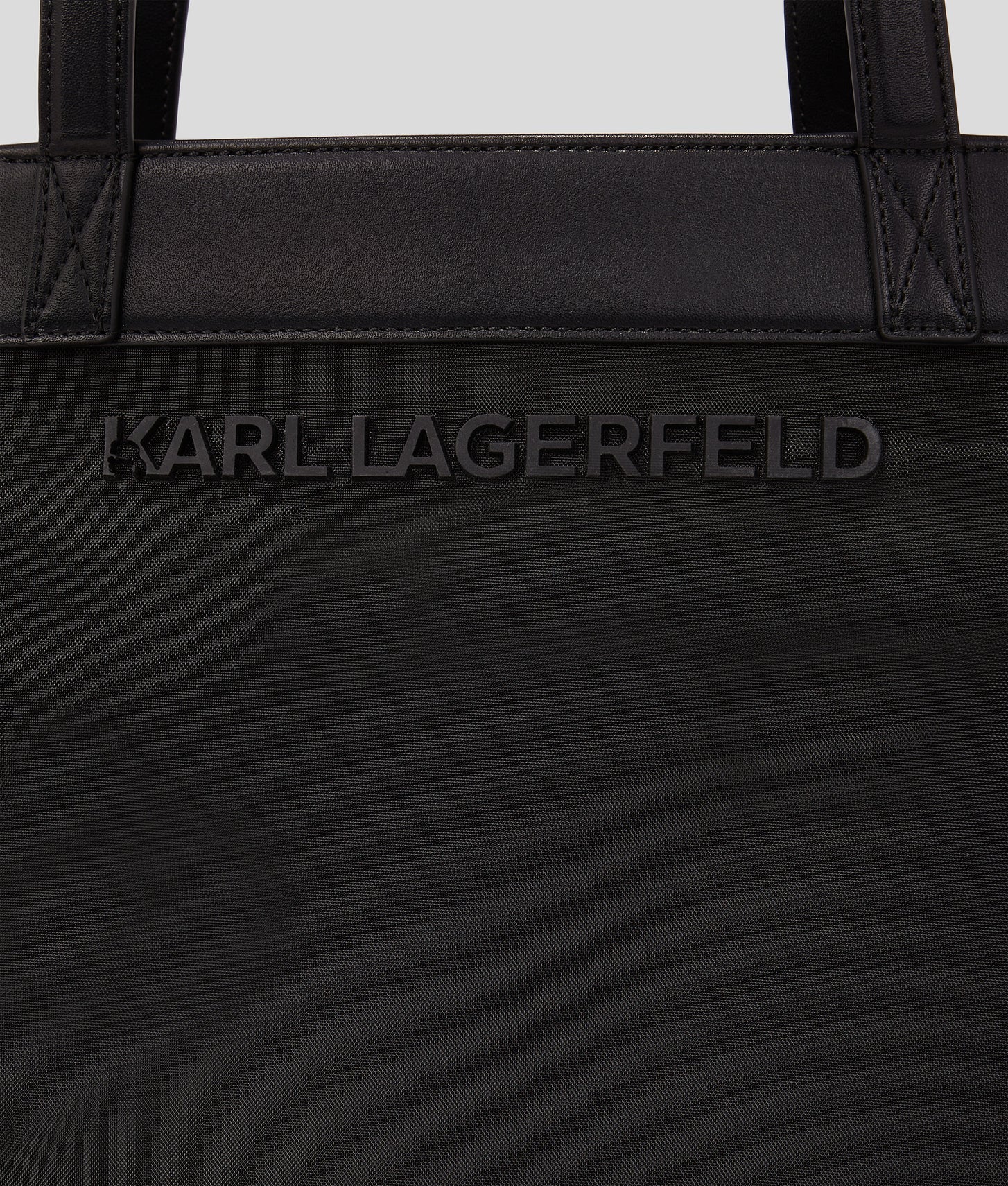 KarlLagerfeld Logo Mesh Beach Tote Bag Black