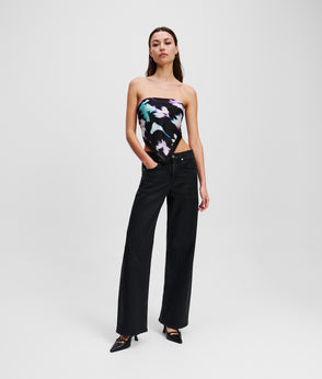 KarlLagerfeld Nylon Moon Shoulder Bag White/Black