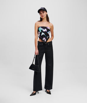 KarlLagerfeld Nylon Moon Shoulder Bag White/Black