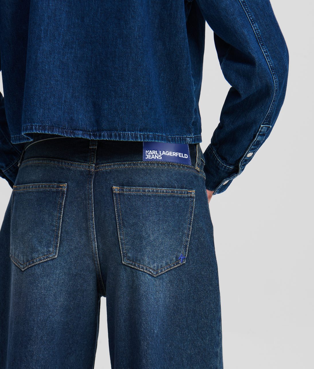 KarlLagerfeld Utility Canvas Shoulder Bag Beige/Black