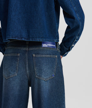 KarlLagerfeld Utility Canvas Bucket Bag Beige/Black