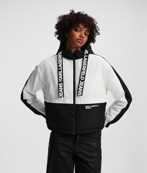 KarlLagerfeld Nylon Moon Shoulder Bag White/Black