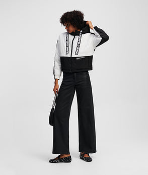 KarlLagerfeld Nylon Moon Shoulder Bag White/Black