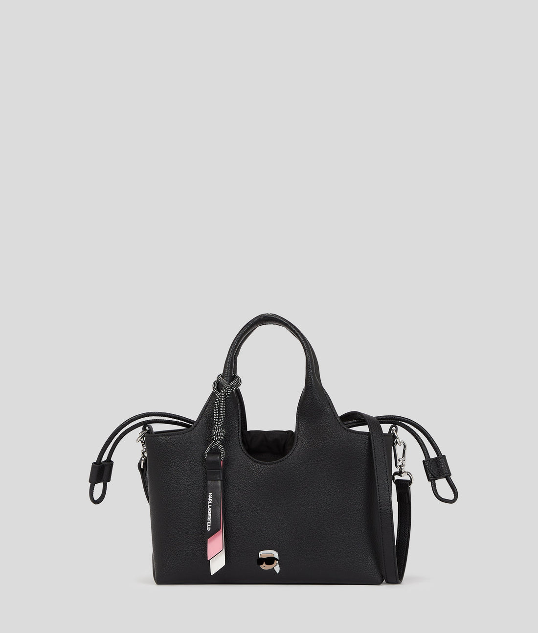 KarlLagerfeld Ikon Small Grainy Tote Bag Black