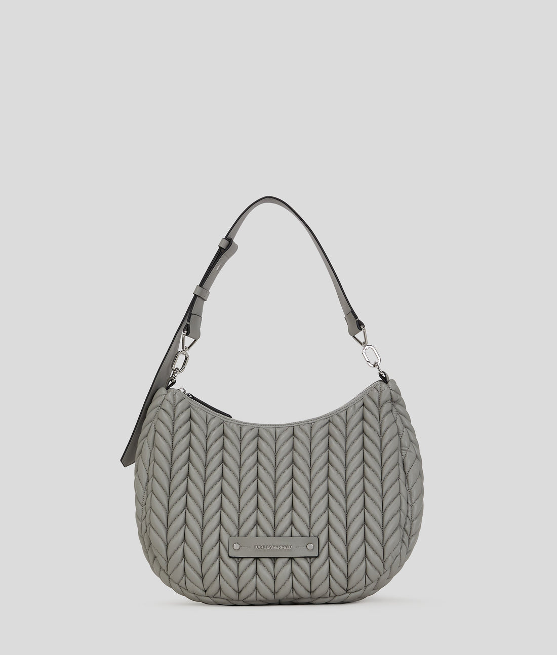 KarlLagerfeld Kweave Hobo Bag Cloud Grey
