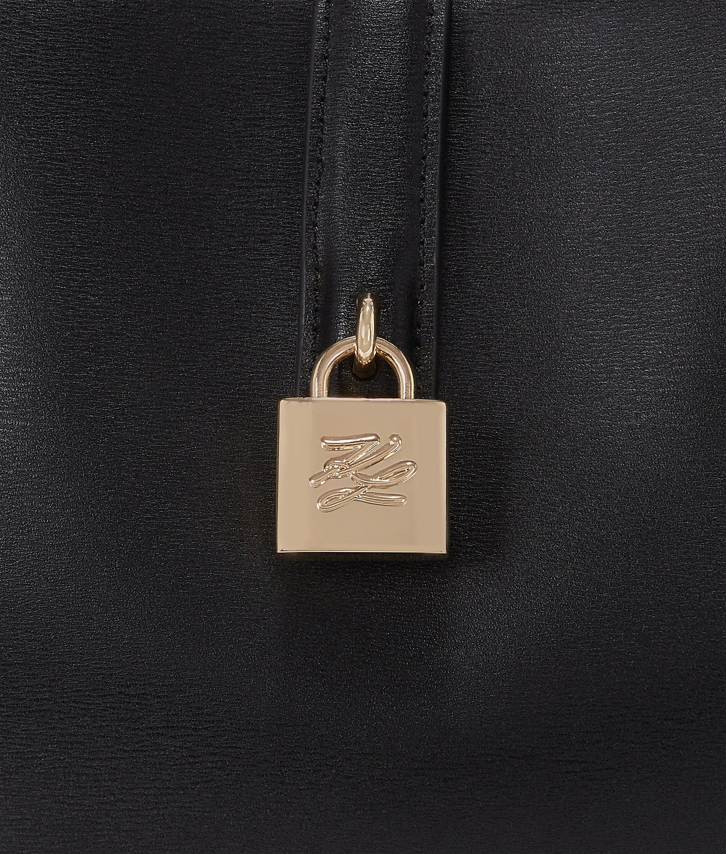 KarlLagerfeld Kautograph Padlock Medium Tote Bag Black/Gold