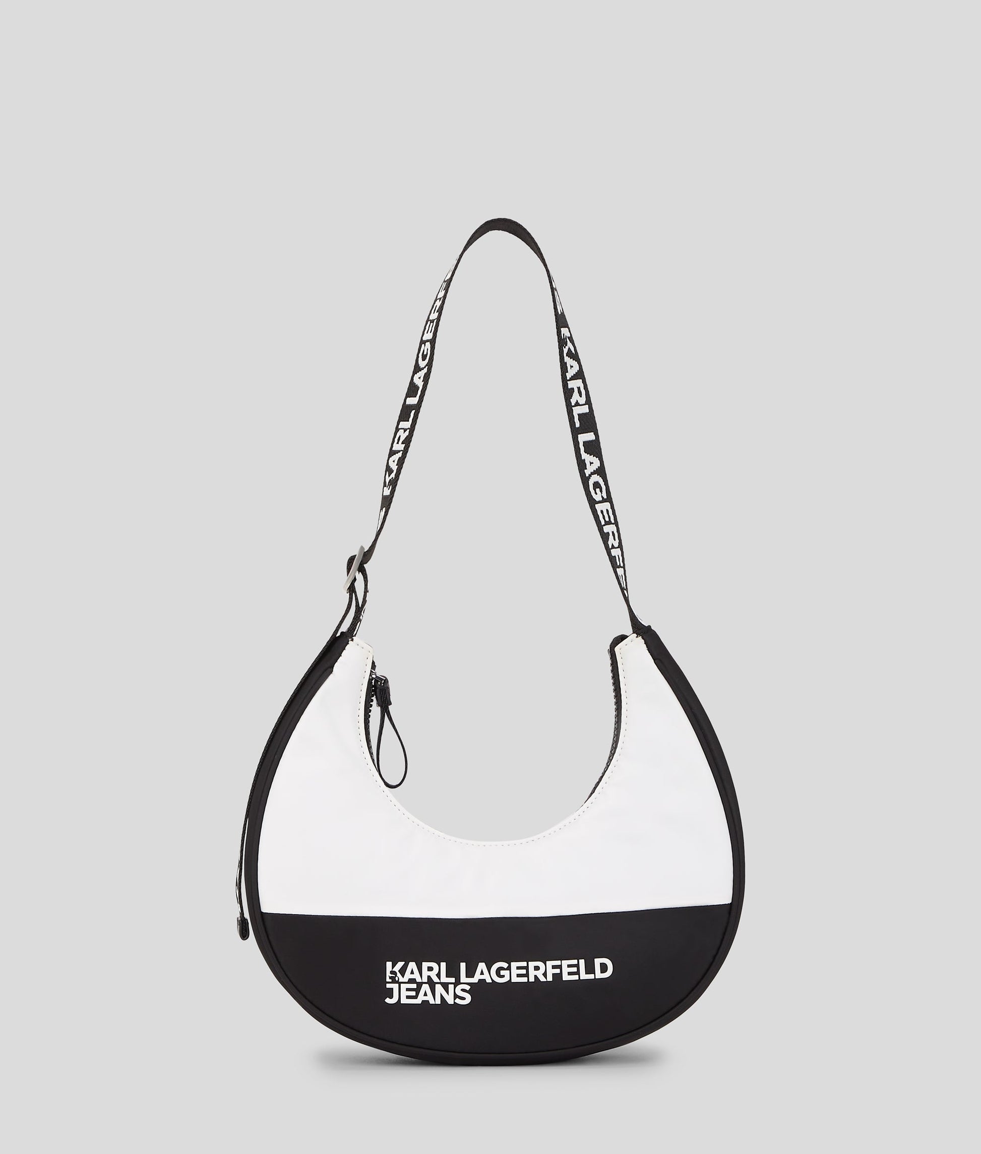 KarlLagerfeld Nylon Moon Shoulder Bag White/Black