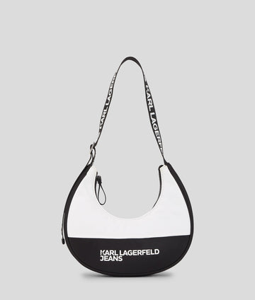 KarlLagerfeld Nylon Moon Shoulder Bag White/Black