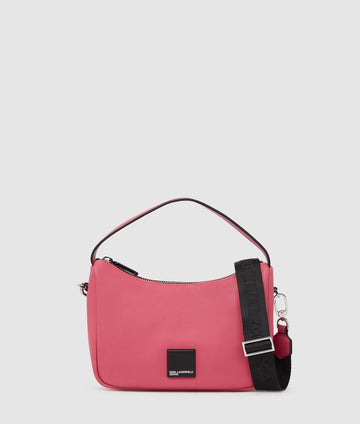 KarlLagerfeld Klj Box Logo Soft Mini Hobo Bag Slate Rose