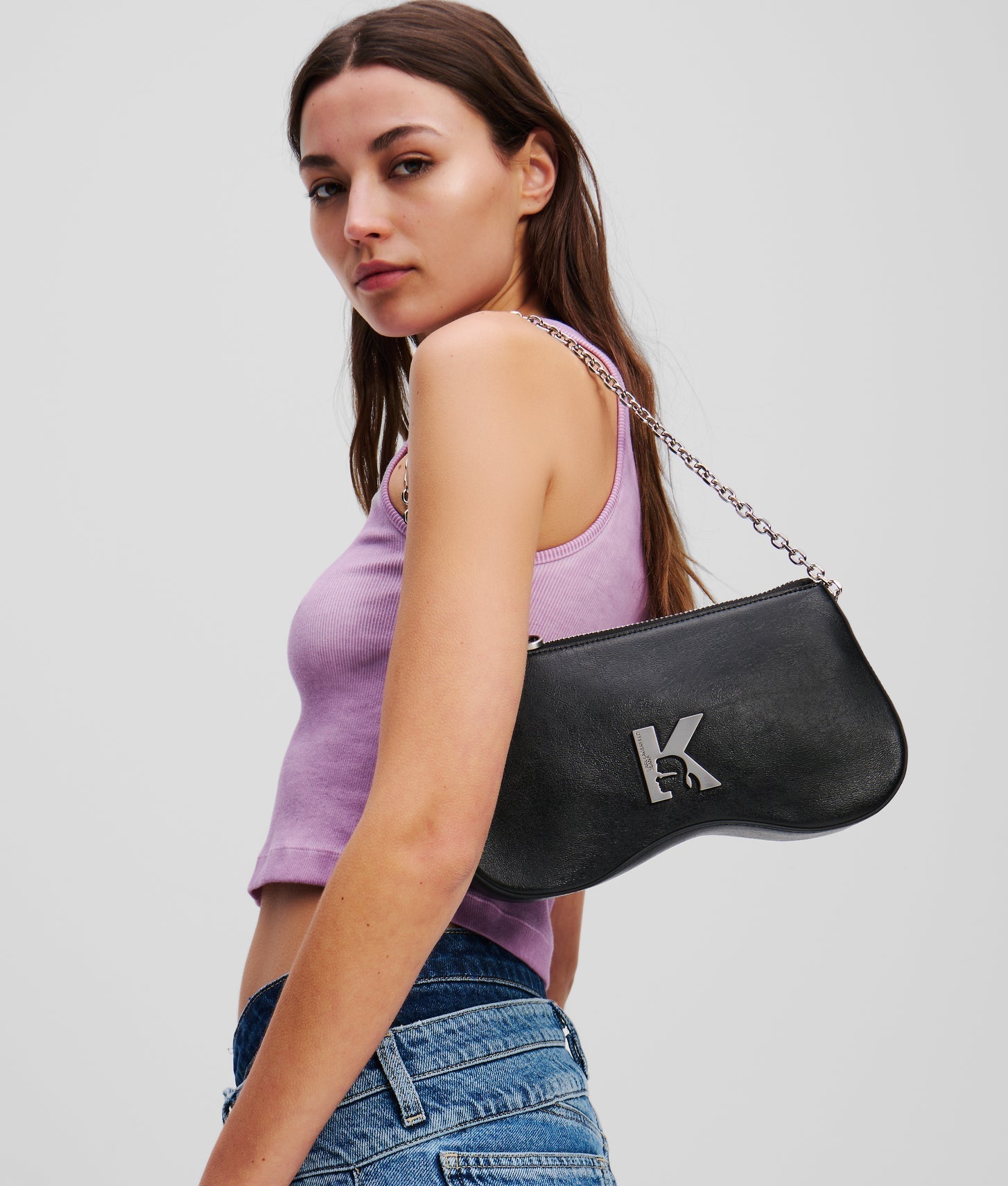 KarlLagerfeld Sunglasses Shoulder Bag Black