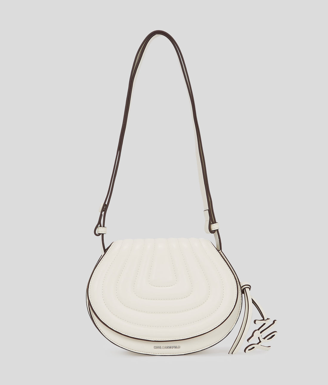 KarlLagerfeld Kwellen Saddle Bag Off White