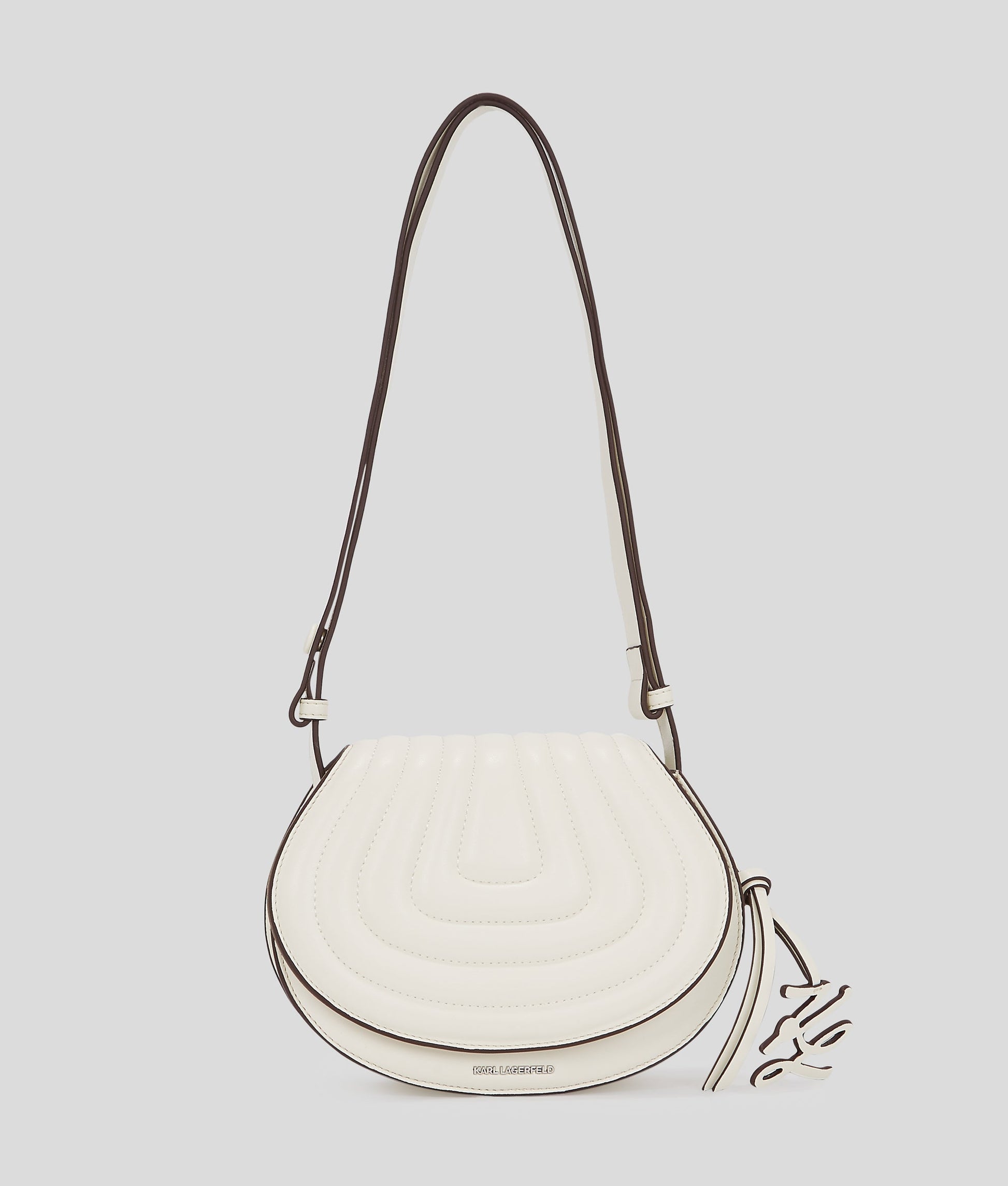 KarlLagerfeld Kwellen Saddle Bag Off White