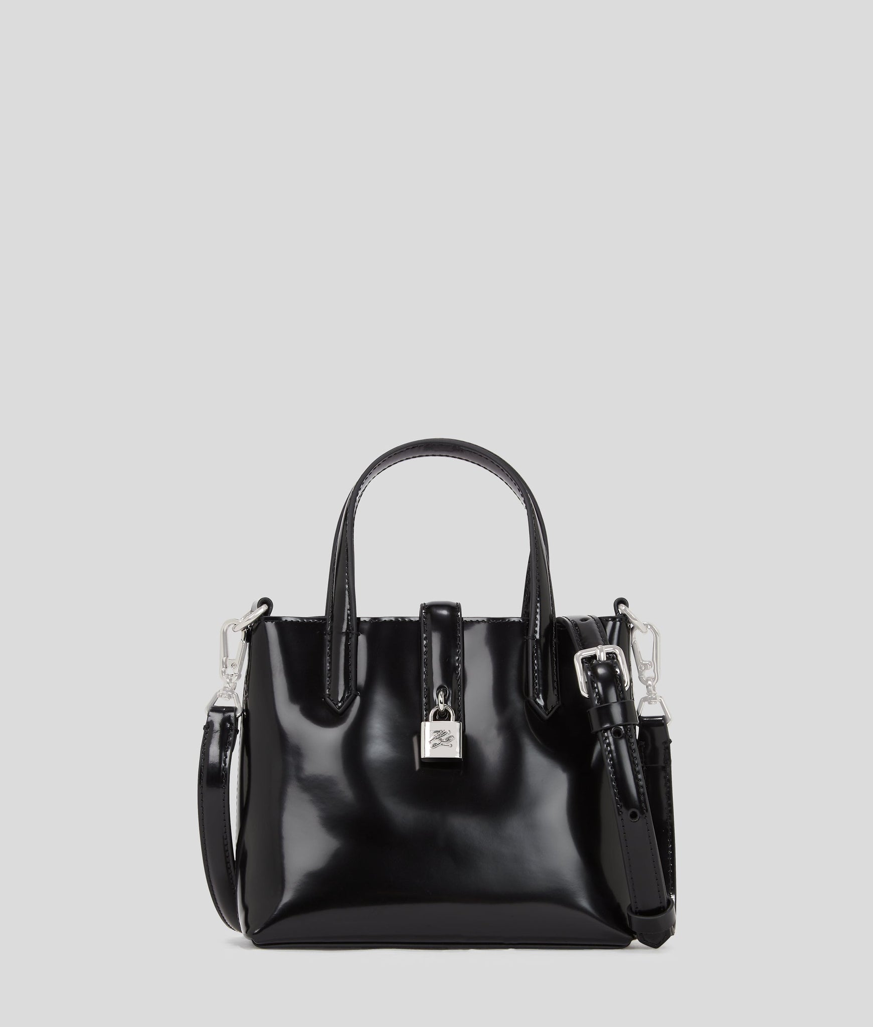KarlLagerfeld Kautograph Padlock Mini Tote Bag Black