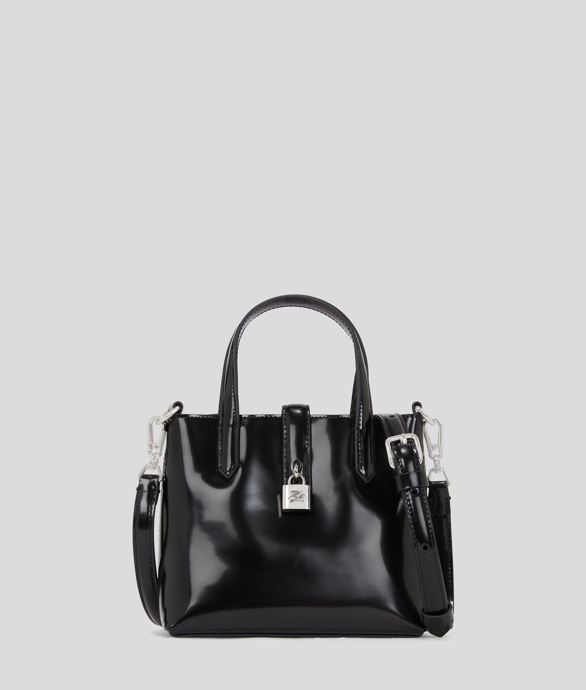 KarlLagerfeld Kautograph Padlock Mini Tote Bag Black