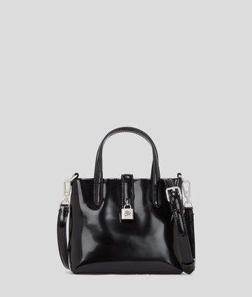 KarlLagerfeld Kautograph Padlock Mini Tote Bag Black