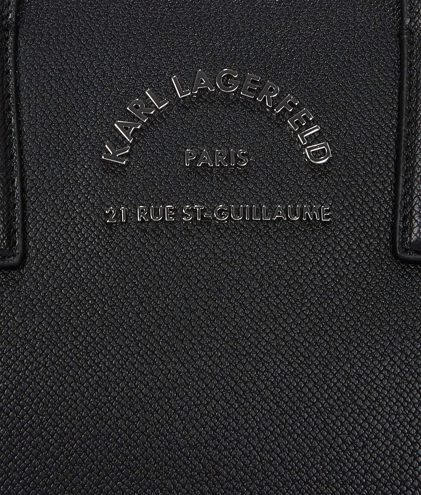 KarlLagerfeld Rue St-Guillaume Metal Satchel Bag Black