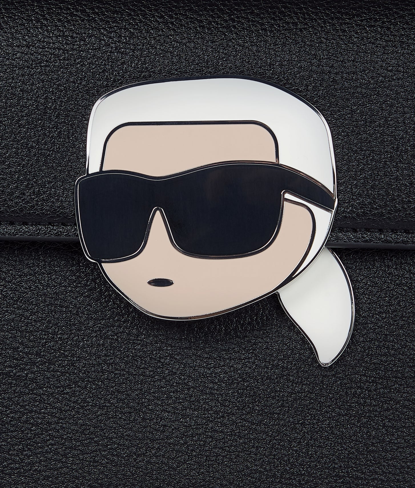KarlLagerfeld Ikon Grainy Crossbody Bag Black