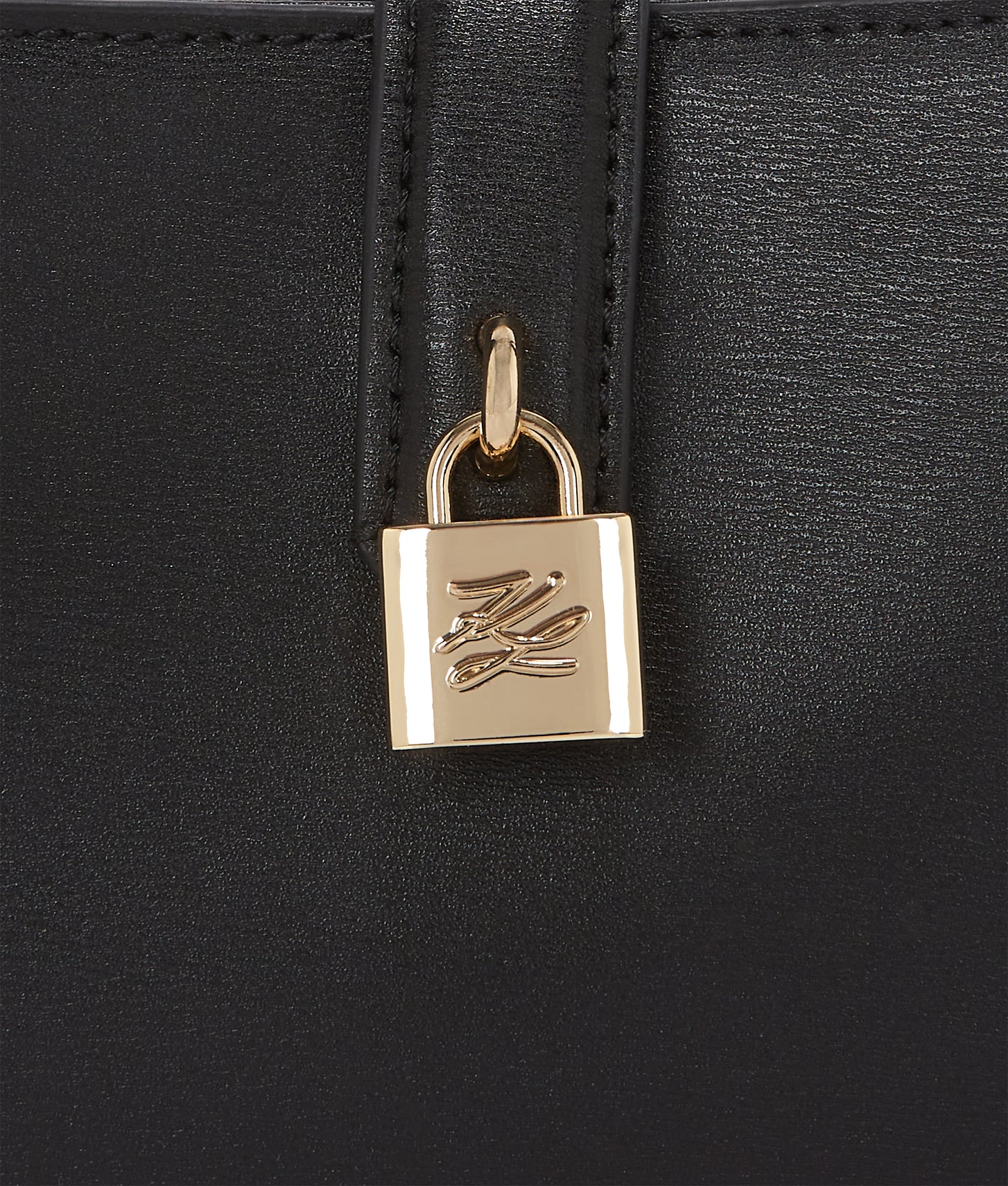 KarlLagerfeld Kautograph Padlock Shoulder Pouch Black/Gold
