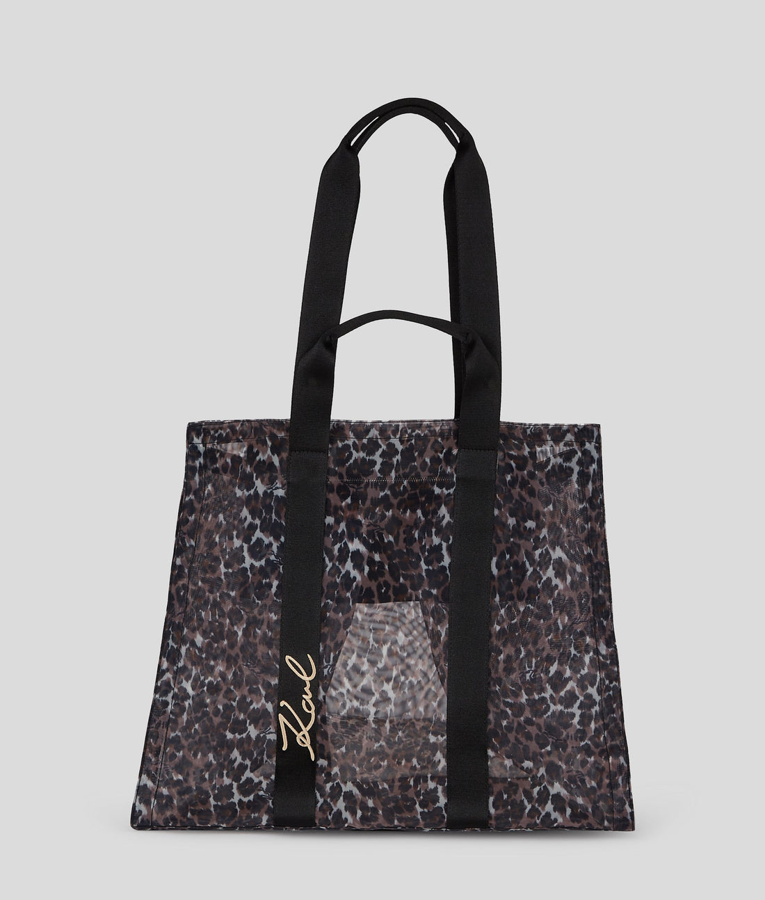 KarlLagerfeld Ksignature Beach Tote Bag Signature Leopard